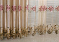 美しいポリエステル刺繍された生地の現代的なカーテンの生地